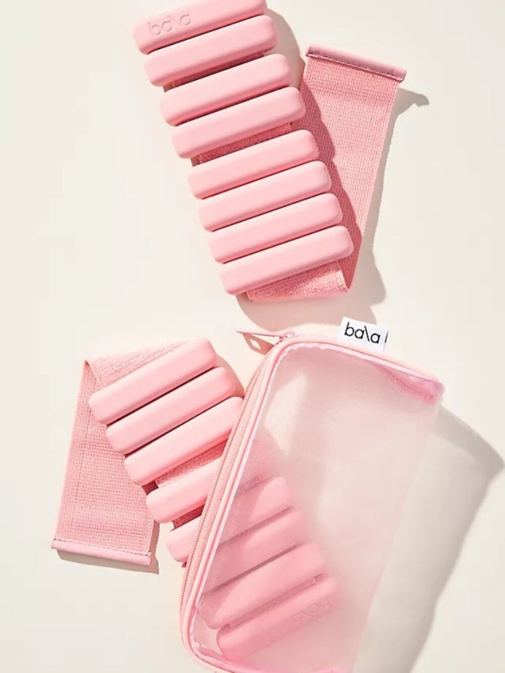 Bala Bangles 2lb Weighted Bangle Wrist & Ankle Weights Set Pink